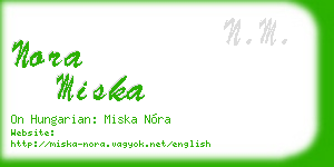 nora miska business card